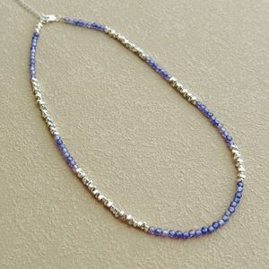 Dylam Dainty Charm Rhodium Plated S925 Silver Colorful <b>Bead</b> Beaded Natural Amethyst Women Jewelry Beaded <b>Necklaces</b> - Product Image 6