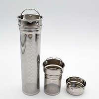 Bouteille d'eau en verre à poignée Portable avec long infuseur en acier inoxydable pour boissons aux fruits, vente en gros