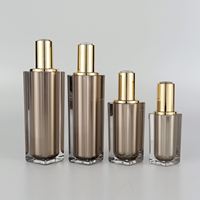 Pots cosmétiques vides en acrylique et PP avec couvercle doré, qualité garantie, 15g, 30g, 50g – Emballage unique pour soins de la peau, crème pour les yeux, lotion, crème