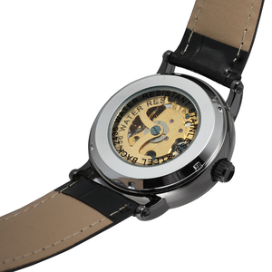 Orologio da polso da uomo con logo personalizzato automatico con cinturino in pelle per fabbrica cinese - Product Image 6