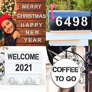 Pochoirs décoratifs avec symboles de lettres et nombres, pour créations artisanales, modèles d'alphabet, faciles à poser, Kit de peinture sur le bois, 46 pièces - Product Image 5