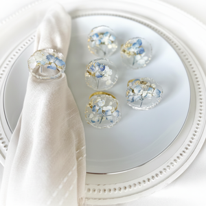 Anneaux de serviette en résine, restaurant, mariage, fête, décoration de table, fabrication artisanale, anneaux de serviette en résine personnalisés - Product Image 1