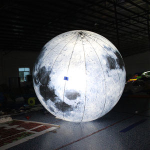 Boule de Lune Gonflable Lumineuse pour l'Extérieur, Gonflable, Terre, Soleil, Jupiter, Mars, <span class=keywords><strong>Ballon</strong></span> PVC Suspendu pour <span class=keywords><strong>D</strong></span>écoration de Festival - Product Image 1