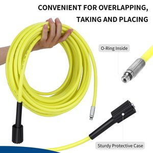 Kit de nettoyage de canalisations pour nettoyeur haute pression <span class=keywords><strong>Karcher</strong></span> K2/K3/K4/K5/K6/K7, pistolet à gâchette, 5800 PSI, tuyau de nettoyage des drains - Product Image 5