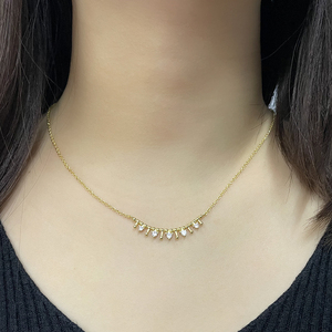 Collar de Clavícula ROXI S925 de Plata de Ley con Corona Dorada y Circonita, Diseño Creativo y Versátil - Product Image 4