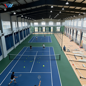 Permanent Metal Building <b>for</b> Indoor Tennis Center Heavy-Duty Steel <b>Frame</b> High Wind Load 50-Year Lifespan ISO Certified <b>for</b> USA - Product Image 1