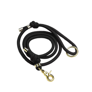 Luxe Tactische Kleine Hondenwandeling Riem Set Op Maat Nylon Touw Effen Patroon Puppy Klein Medium Groot Formaat - Product Image 3