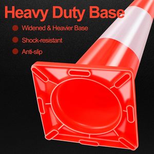 CITICITY Paquete de 6 Conos de Tráfico de 18 Pulgadas, Conos de Estacionamiento con Peso, Conos de Seguridad Naranja con Collares Reflectantes para Control de Tráfico y Control de Multitudes - Product Image 5