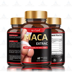 Jiabaikang OEM ODM suplemen herbal maca kustom maca merah untuk kapsul pembesar bokong dan pinggul