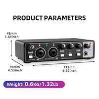 Carte son d'interface Audio en direct d'équipement de Studio d'enregistrement professionnel MD22 pour les mélangeurs de cartes son Audio de guitare externe