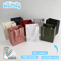 Sac fourre-tout en papier texturé cuir avec poignée en ruban - Sacs cadeaux personnalisés pour emballage de luxe