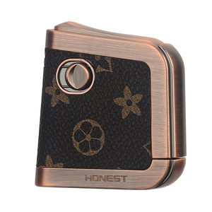 Encendedor de queroseno Honest, diseño vintage de cuero a prueba de viento, accesorio para fumar, encendedor de cigarros y cigarrillos - Product Image 5