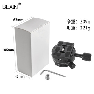 หัวขาตั้งกล้องอะลูมิเนียม Bexin หมุนได้ 360 องศา พร้อมแผ่นปลดเร็วสำหรับกล้องดิจิตอล - Product Image 5