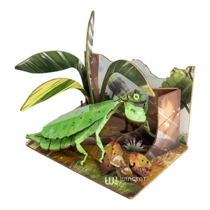 Rompecabezas 3D de Madera de Insecto con Forma de Hoja, Diorama de <span class=keywords><strong>Mantis</strong></span>, Kit de Manualidades DIY, Juguete Educativo STEM, Decoración Natural para el Hogar, Regalo para Niños y Adultos - Product Image 4