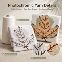 Fil chenille photochromique réactif aux UV haute ténacité, textile de mode pour pulls à couleur changeante, solution personnalisée OEM