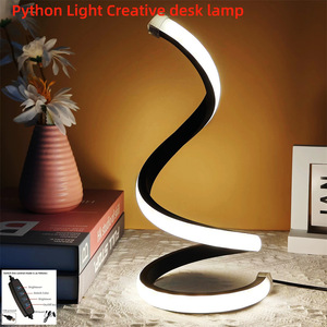 Lampe de bureau minimaliste en forme de G, réglable, avec prise USB, commande tactile, intensité variable, design moderne et simple, lampe de chevet pour bureau et étude - Product Image 4
