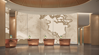 Divisor de Vidrio Artístico Personalizable con Características Ecológicas, Impermeables y Anti-UV para Baño, Hotel, Villa, Decoración Moderna