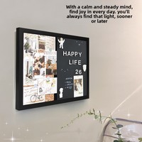 Tableau noir mural miniature pour la maison, couvercle rabattable pour boîte à compteur, tableau d'affichage style réfrigérateur, mur photo magnétique créatif