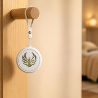 Diffuseur d'arômes pour voiture FTQS, rond, blanc, pendentif parfumé suspendu, désodorisant, OEM, marque privée, longue durée, cadeau auto