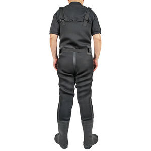 Wader de pêche à la mouche en <span class=keywords><strong>néoprène</strong></span> de grande capacité 5MM Bottes en caoutchouc noir personnalisées avec conception sans couture pour la chasse et la pêche - Product Image 3