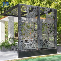Haute qualité 4x3 cadre en métal persienne en métal écran Rolo Kit supports toit coulissant panneau en aluminium électrique extérieur Pergola