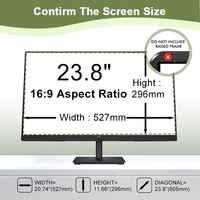 2-weg anti-spionage privacy screen filter anti-blauw licht anti-reflectie scherm beschermer voor HP 23.8 inch 16:9 desktop monitor