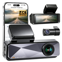 Caméra embarquée OEM/ODM 3,19 pouces 4K HD avant 1080P arrière double objectif WIFI avec surveillance de stationnement 24H, GPS et enregistrement en time-lapse DVR