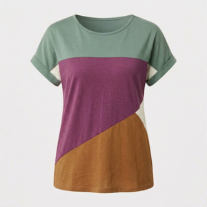 Camiseta de Manga Corta para Mujer, Diseño y Logotipo Personalizados de Primera Calidad, Color Sólido Informal, Estilo Urbano, Ligera para Verano - Product Image 1