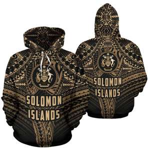 Sublimación Impresión Islas Salomón Sudadera con capucha Logotipo personalizado Tribal Sudadera Manga larga Pullover Chándal Streetwear - Product Image 4