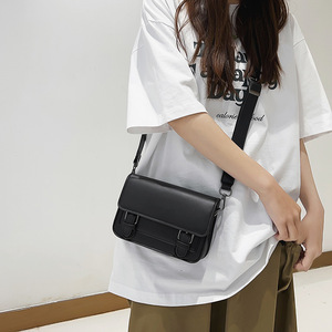 Casual PU Leather Crossbody <b>Bag</b> for <b>Men</b> Women All Seasons Fashion Solid Pattern Button Closure Customized Large Capacity Light - Product Image 3