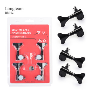 Màu Đen Và Chrome <span class=keywords><strong>2</strong></span> Bên Phải Và <span class=keywords><strong>2</strong></span> Trái Diecast Điện Bass Máy Đầu Phím Bộ Chỉnh Thiết Lập Bass Guitar Điều Chỉnh Pegs - Product Image 1