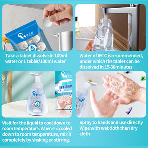 Tabletas efervescentes para lavado de manos, tabletas de jabón de manos de fórmula no irritante, venta al por mayor de fábrica - Product Image 4