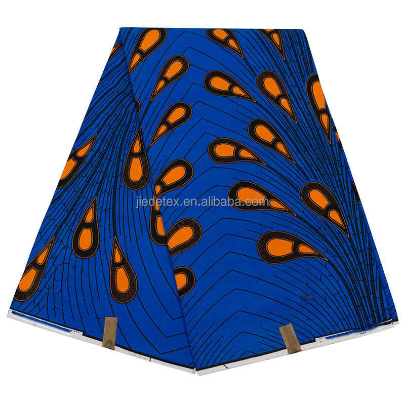 New Ankara Batik Handmade Wax Print Kente Fabric Ghana 100% Cotton African Wax Fabrics Sold In 6 Yards