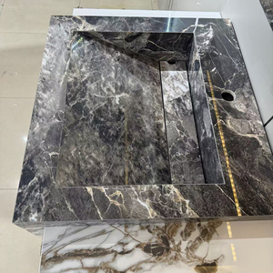 2025 sang trọng tùy chỉnh treo tường thiêu kết phòng tắm đá Vanity hiện đại sáng tạo Rock Slate tủ phòng tắm Gương thông minh - Product Image 4
