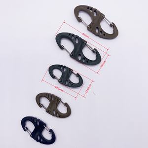 Spot léger petit sac à dos tactique en forme de S 8 boucle de police boucle de porte-clés en acier en plastique creux - Product Image 2