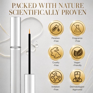 Sérum pour cils et sourcils végétalien OEM, enrichi en kératine et huile de ricin, pour la croissance et le rehaussement, personnalisable avec votre logo - Product Image 4