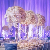 Centre de table fleurie pour mariage, décor d'événements de luxe, en toile de fond, pour décorer une table
