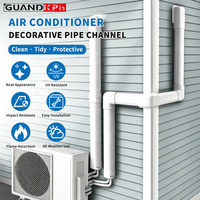 Cubierta Decorativa de Plástico Blanco de 100 mm para Unidades de Aire Acondicionado Exteriores, Proporciona un Aspecto Limpio para Tuberías y Cables de Aire Acondicionado