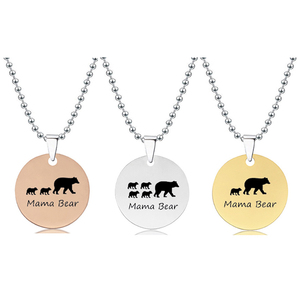 Collares <span class=keywords><strong>de</strong></span> Acero Inoxidable al por Mayor con Placa <span class=keywords><strong>de</strong></span> Identificación <span class=keywords><strong>para</strong></span> Perros, con Diseño <span class=keywords><strong>de</strong></span> Osito, <span class=keywords><strong>para</strong></span> Mamá, <span class=keywords><strong>Regalo</strong></span> <span class=keywords><strong>para</strong></span> el Día <span class=keywords><strong>de</strong></span> la <span class=keywords><strong>Madre</strong></span>, Acción <span class=keywords><strong>de</strong></span> Gracias, <span class=keywords><strong>Cumpleaños</strong></span> - Product Image 1