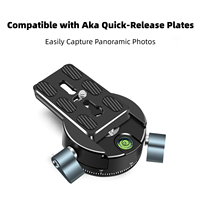 Trépied panoramique à fixation rapide pour appareils photo reflex numériques, mécanisme de verrouillage à double bouton, plaque rotative à 360 degrés portable