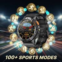 Fournisseur d'usine de montres intelligentes K65 personnalisées OEM ODM, écran AMOLED de 1,43 pouce, batterie de 530 mAh, montre intelligente sportive robuste et étanche pour hommes
