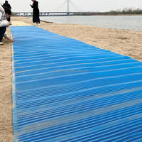Alfombra de Playa Portátil y Accesible de 3.6 mm de Grosor, 100% Poliéster, Resistente a los Rayos UV y a la Intemperie, para Uso en Hoteles, Caminos de Playa y con Sillas de Ruedas