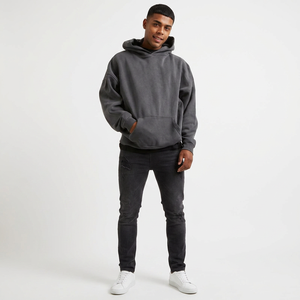 Wholesale Luxury Custom Heavyweight Men Oversized Hoodie Manufacturer Heavy Cotton 100% 500gsm French Terry Hoodies No <b>String</b> - Product Image 1