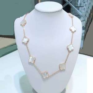 <span class=keywords><strong>Collier</strong></span> Trèfle à Quatre Feuilles de Haute Qualité Plaqué Or 18K, 6, 10 ou 20 <span class=keywords><strong>Fleurs</strong></span>, Prix de Gros - Product Image 6