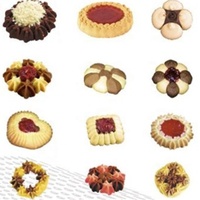 Déposeur de biscuits multifonctionnel à 3 trémies, machine à biscuits à double couleur, machine à maamoul, machine à biscuits de fortune automatique