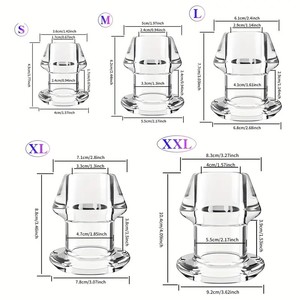 Hohler Vaginaler Guckloch Butt Plug Analdildo Transparentes Dehntunnel 100% Wasserdicht Erwachsenen Weiblich Männlich Homosexuell Modelle Erotik Yequ - Product Image 1