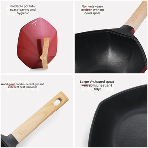 Wok Hexagonal Antiadherente de 28 cm, Serie Maple Leaf, con Tapa, Sartén Ligera de Aluminio, Capacidad de 6 L, Apta para Todas las Estufas, para 3 a 5 Personas - Product Image 5