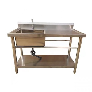 Mesa de Fregadero para Cocina Comercial de Acero Inoxidable para <span class=keywords><strong>Restaurante</strong></span> en Oferta - Product Image 3