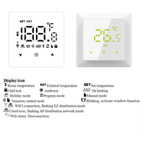 Thermostat intelligent WIFI HY511 ±0.5 ℃   Écran tactile LED Accuracy Shell compatible avec Legrand Danfoss pour chauffage au sol
