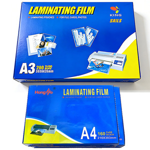 Film de <span class=keywords><strong>plastification</strong></span> premium <span class=keywords><strong>A3</strong></span> A4 200 microns transparent, pochettes de <span class=keywords><strong>plastification</strong></span> à chaud pour dossiers, cartes, photos, 100 feuilles - Product Image 1